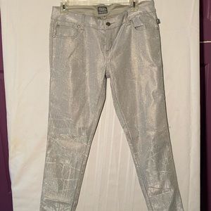 Silver sparkly pants